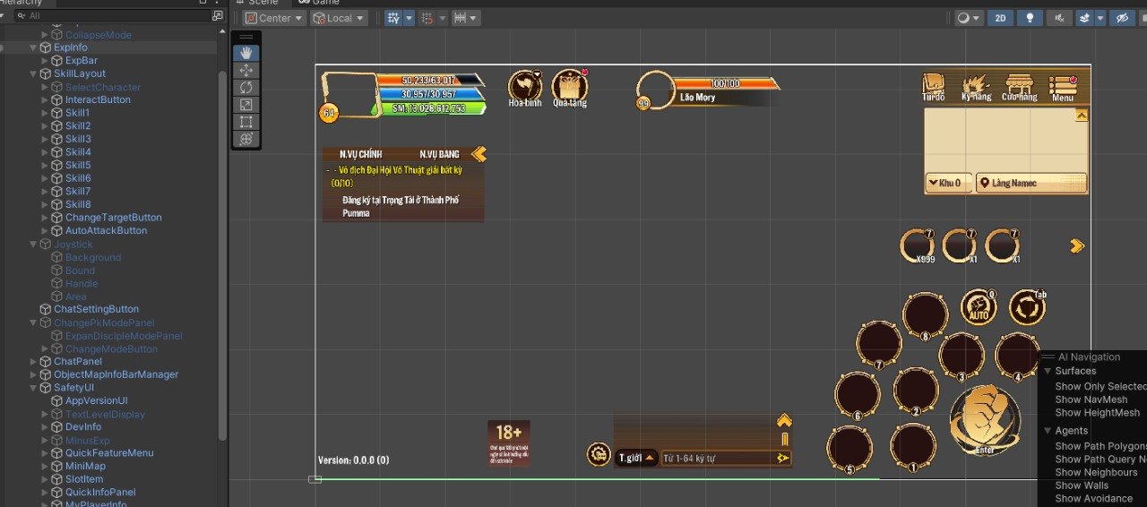 Bố cục HUD giao diện game trong Unity